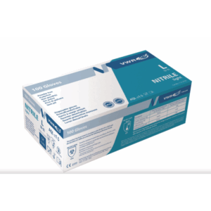 Gants nitrile non poudrés bleu XL – Boîte de 90