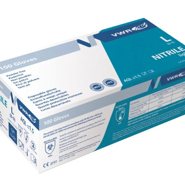 Gants nitrile non poudrés bleu XL – Boîte de 90