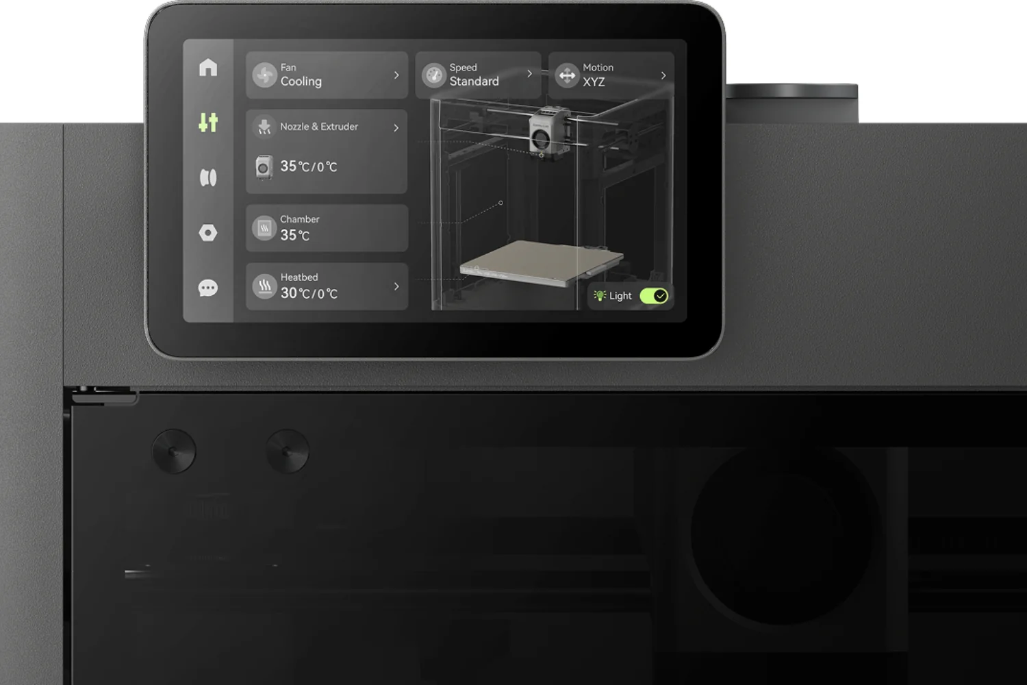 Interface de 2ᵉ génération sur écran tactile 5 pouces