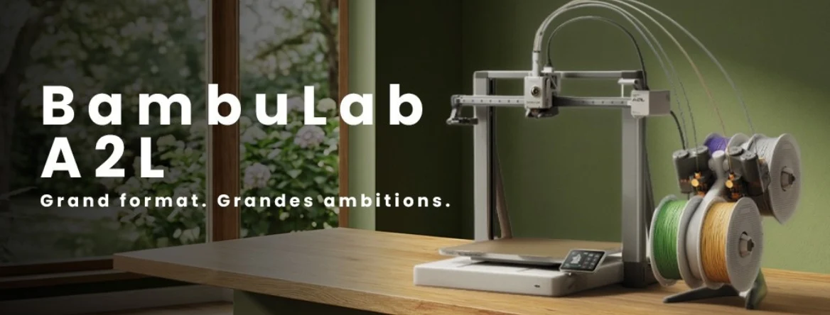 Bambu Lab A2L Combo — grand format et AMS lite