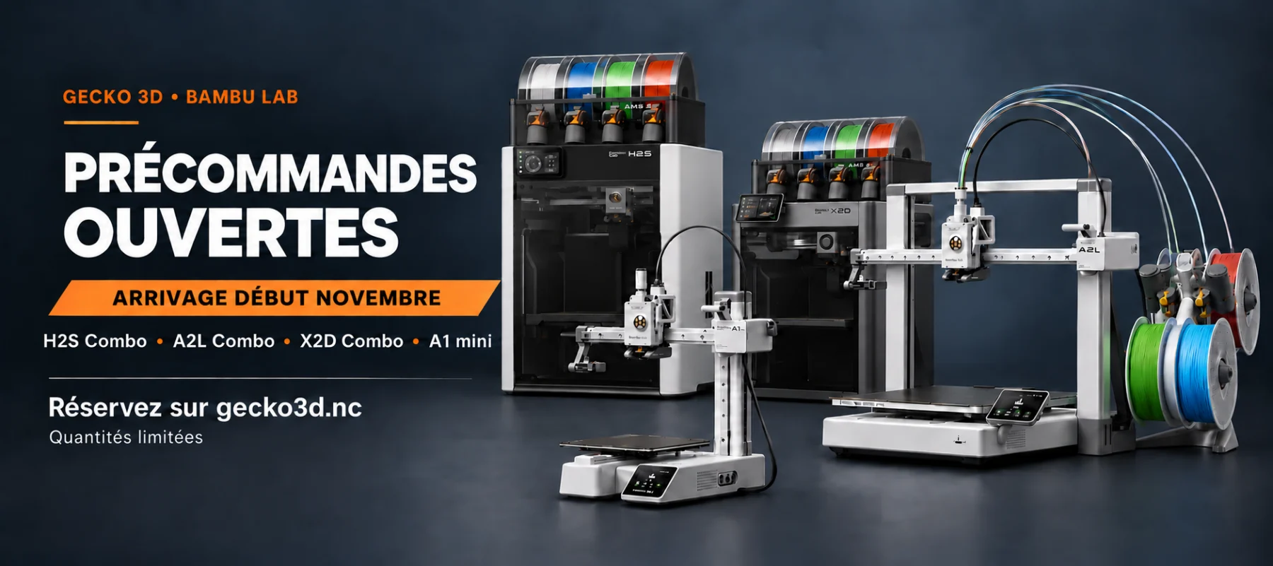 Précommandes Bambu Lab ouvertes — arrivage début novembre